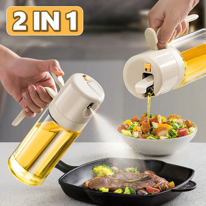 2 in 1 Oil Sprayer & Pourer Bottle – BBQ & Baking