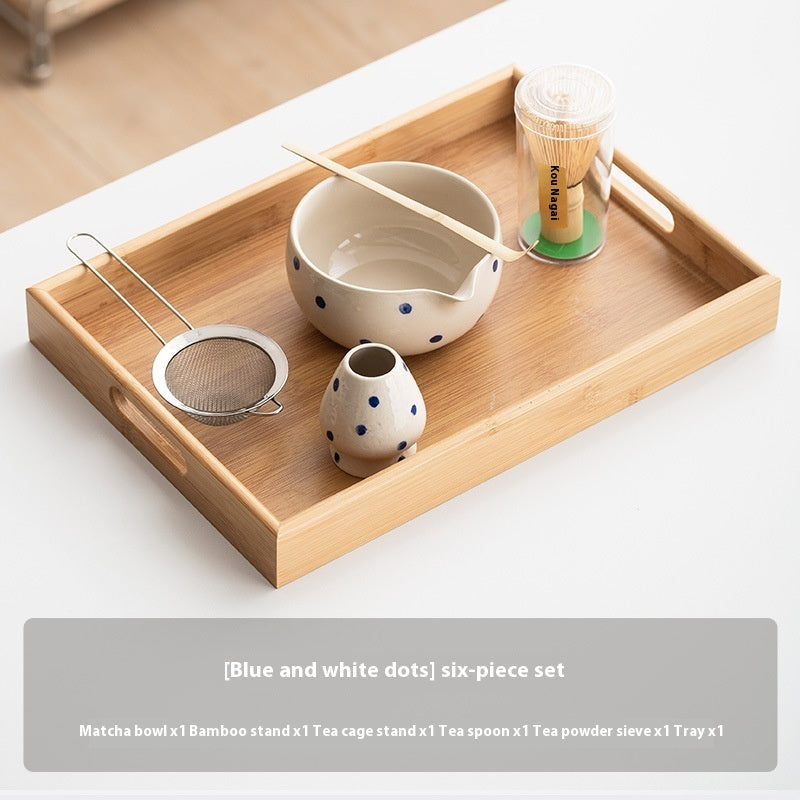 Matcha Tea Set – Bamboo Whisk, Bowl & Fine Mesh Strainer