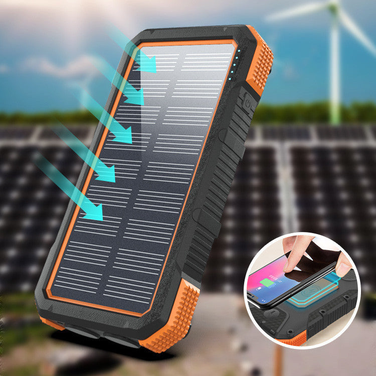 Solar Power Bank 20000mAh – Fast Charging Outdoor Portable Battery with LED Light