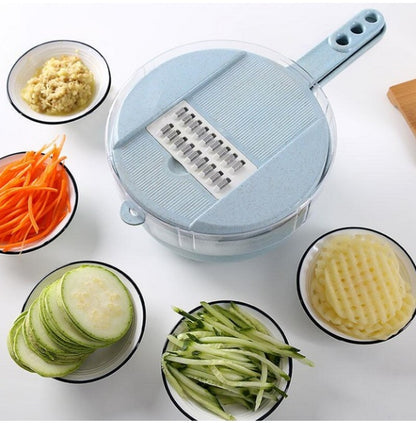 Multi-Function Vegetable Slicer with Storage Container