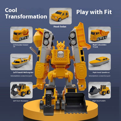 Magnetic Deformation Engineering Car Children's Toy Car