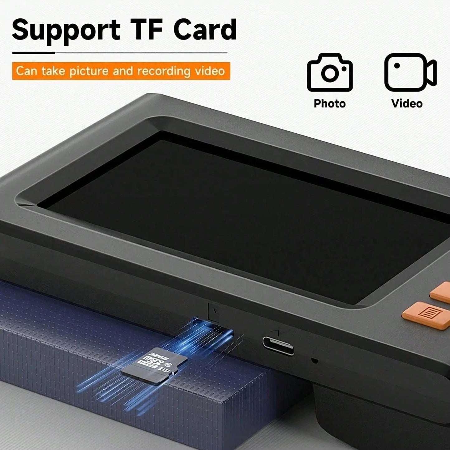 4.3″ Dual Lens Endoscope Inspection Camera with LED Light