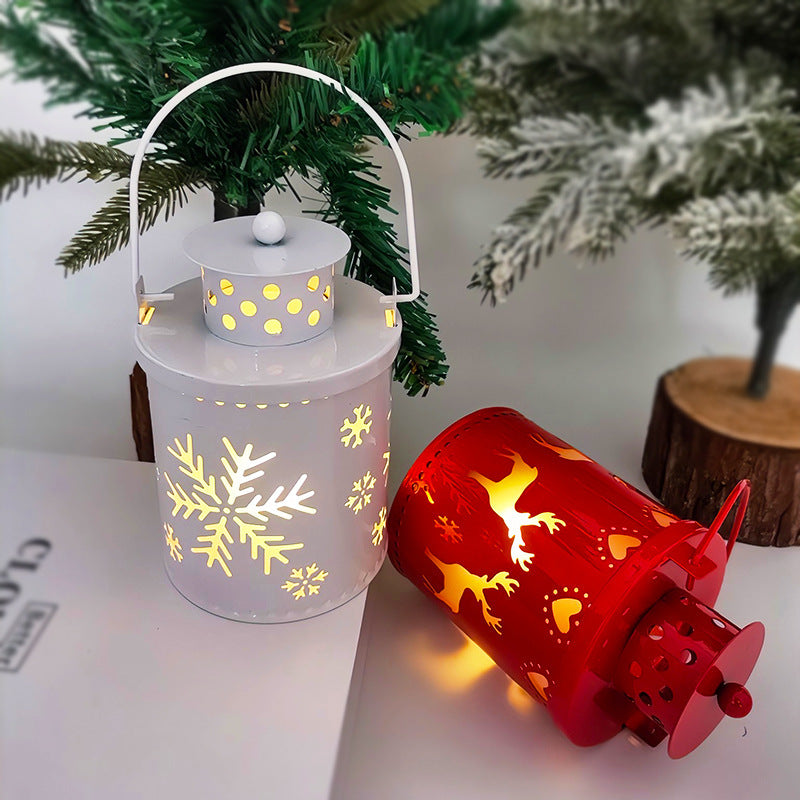 Christmas LED Candle Lantern Light – Nordic Style Decorative Wind Lamp for Home & Holiday Decor