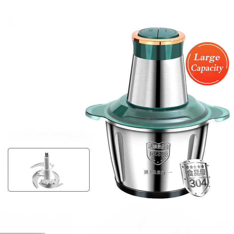 Electric Stainless Steel Food Chopper – Powerful Meat & Vegetable Grinder