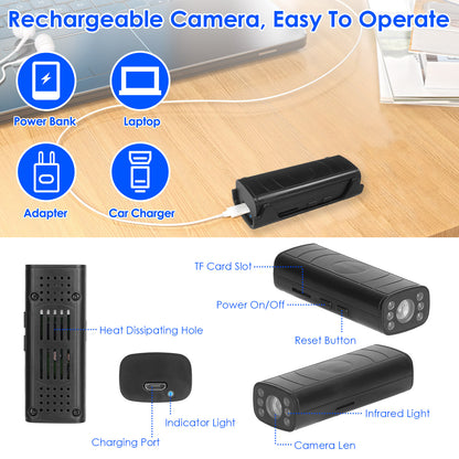 Wireless Car Backup Camera with Night Vision & App Control