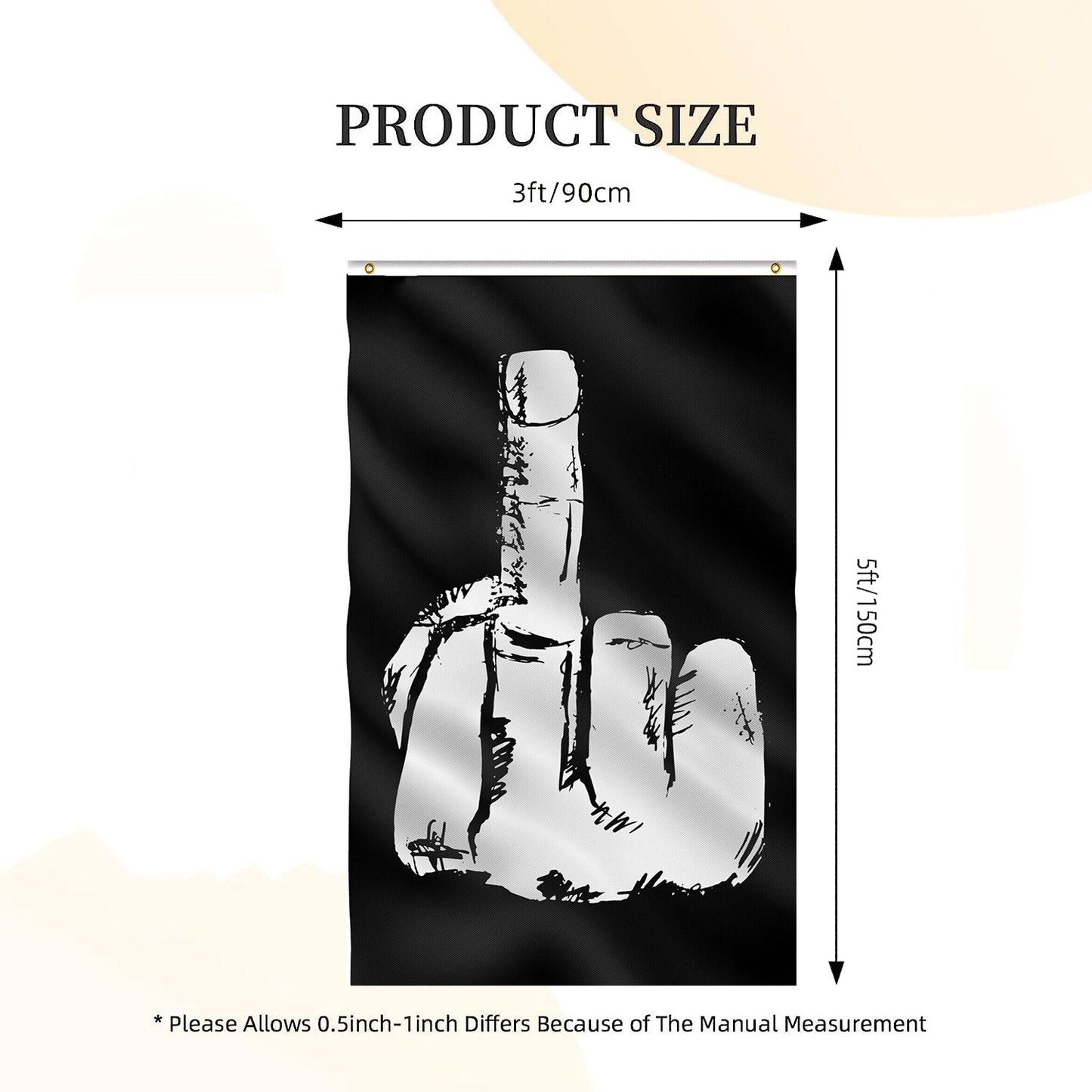 Funny Middle Finger Banner – Prank Wall Flag for Dorm Room & Home Decor