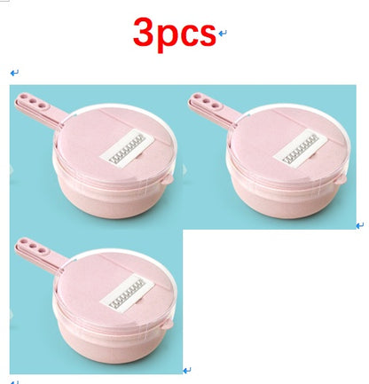 Multi-Function Vegetable Slicer with Storage Container