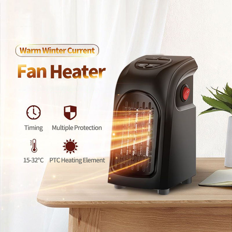 Mini Electric Fan Heater with PTC Ceramic Heating – Portable Winter Room Heater for Home & Office