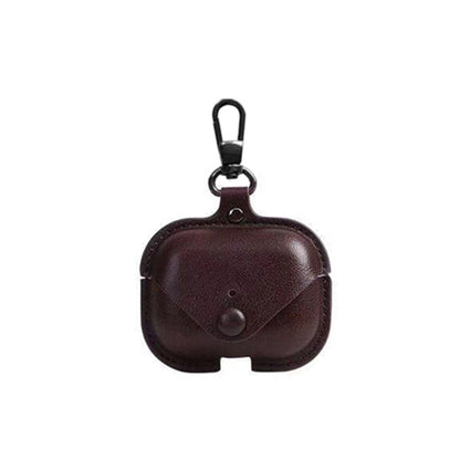 Premium Leather AirPods Case with Keychain