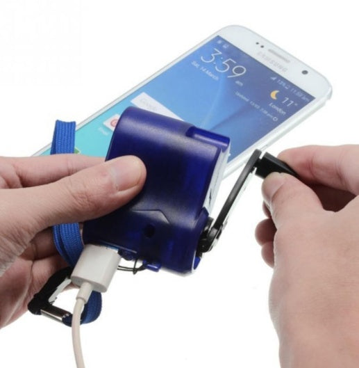Hand Crank Emergency Power Bank – Multi-Output USB Charger for Phone / Outdoor / Camping / Survival
