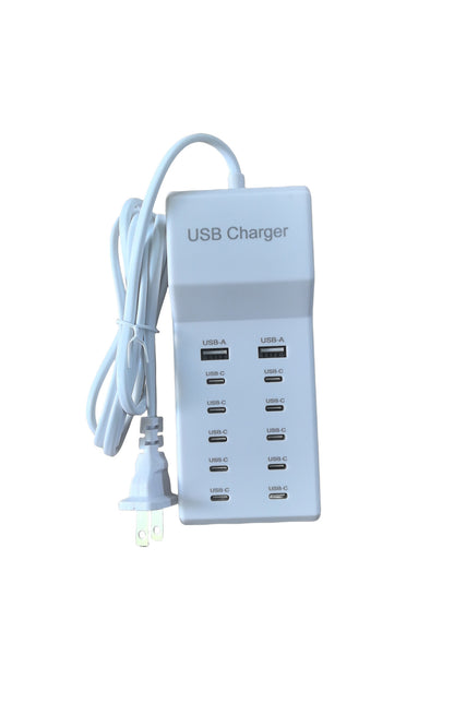 10-Port USB Charging Station with Smart IC