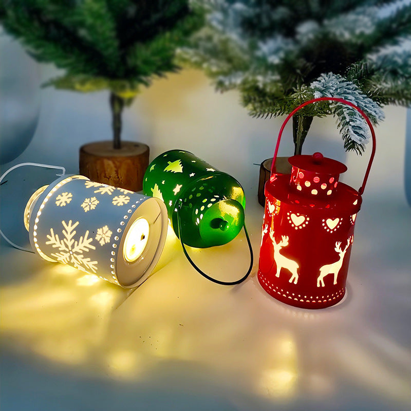 Christmas LED Candle Lantern Light – Nordic Style Decorative Wind Lamp for Home & Holiday Decor