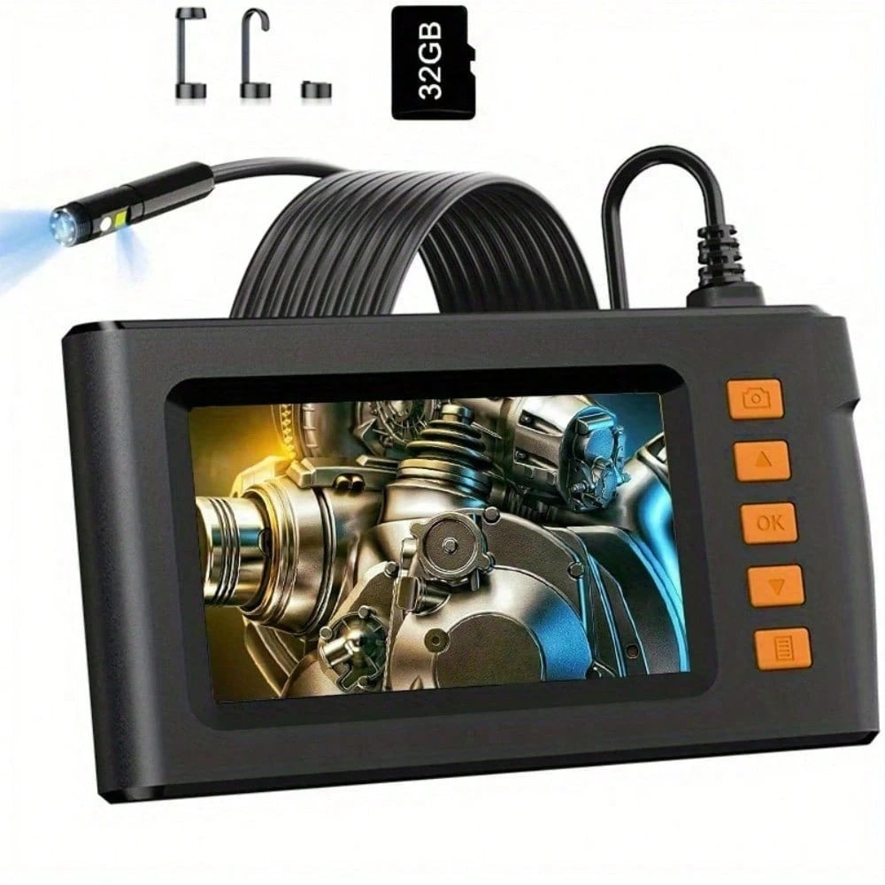 4.3″ Dual Lens Endoscope Inspection Camera with LED Light