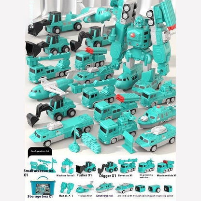 Magnetic Deformation Engineering Car Children's Toy Car