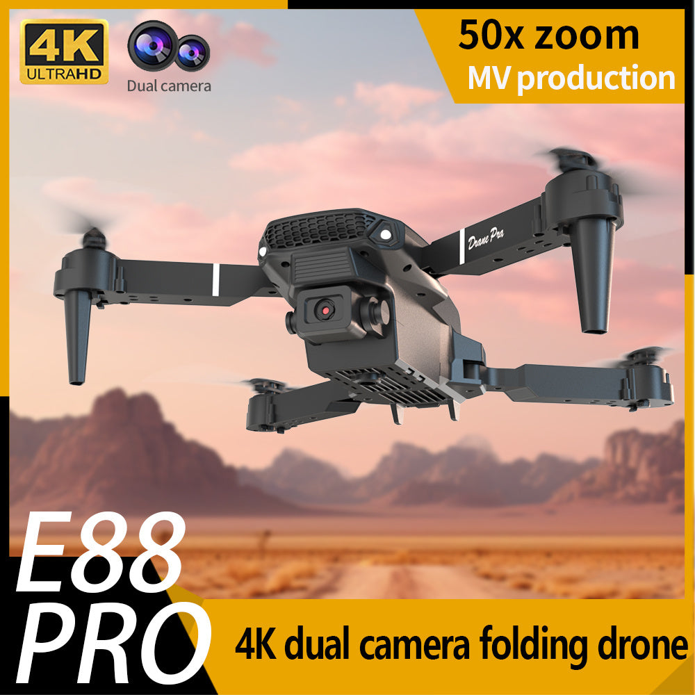E88 Dual Camera Drone with WiFi FPV, Foldable RC Quadcopter with Altitude Hold