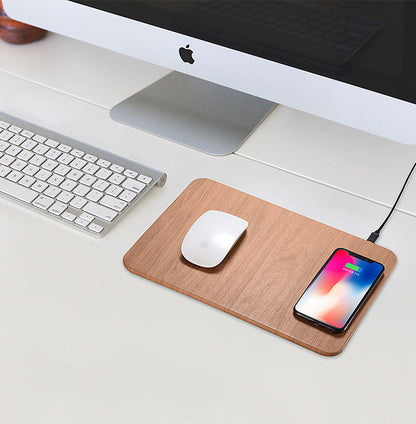Premium Wireless Charging Desk Mat with Phone Holder