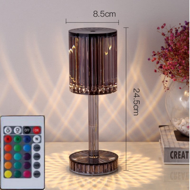 Crystal Diamond LED Table Lamp – Romantic Warm Light for Bedroom, Home & Hotel Decor