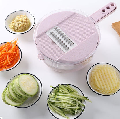 Multi-Function Vegetable Slicer with Storage Container