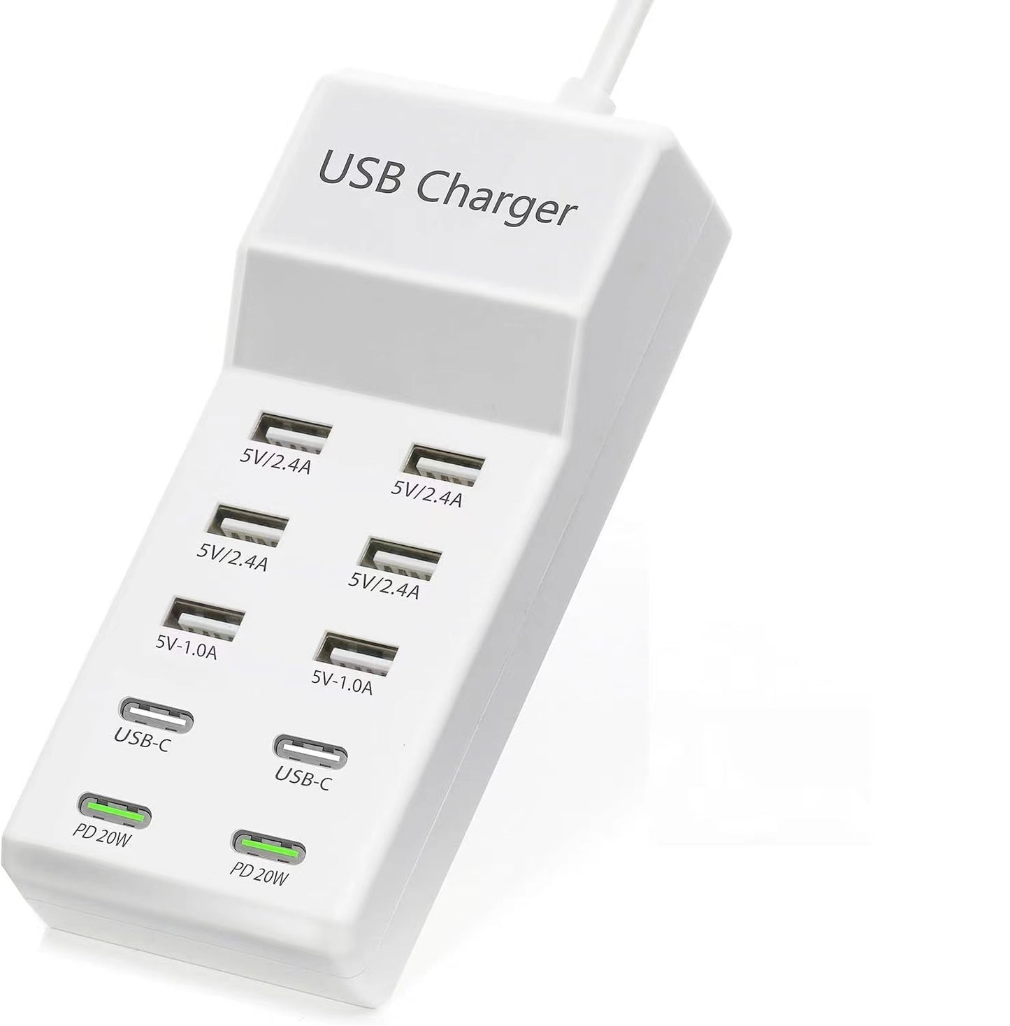 10 Port USB Charging Station – Multi-Device Fast Charging Hub with Smart IC Protection for Home & Office