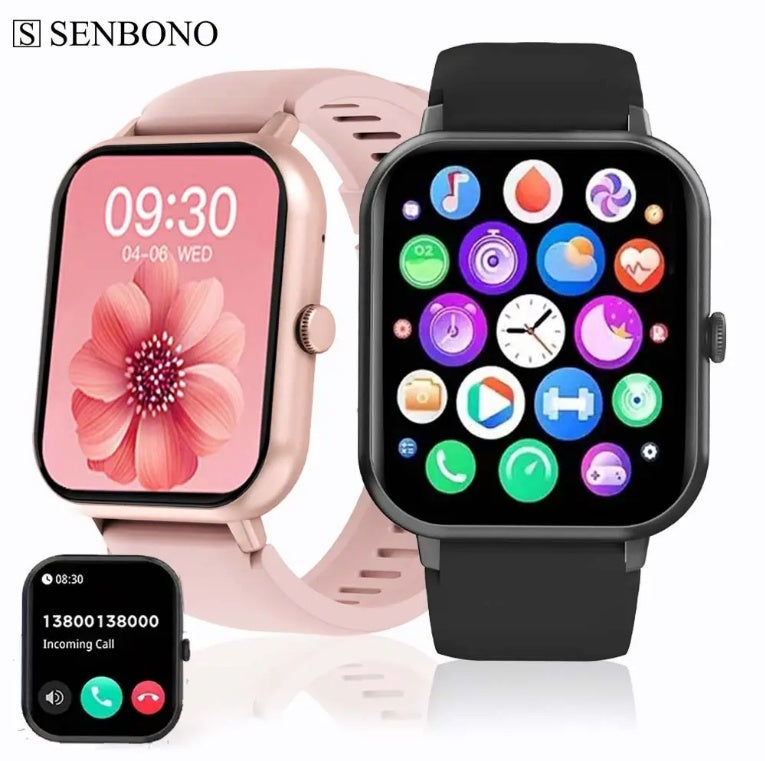 Elegant Square Smartwatch for Women with BT Calling