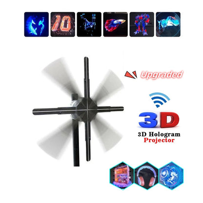 WiFi 3D Hologram Fan LED Advertising Machine