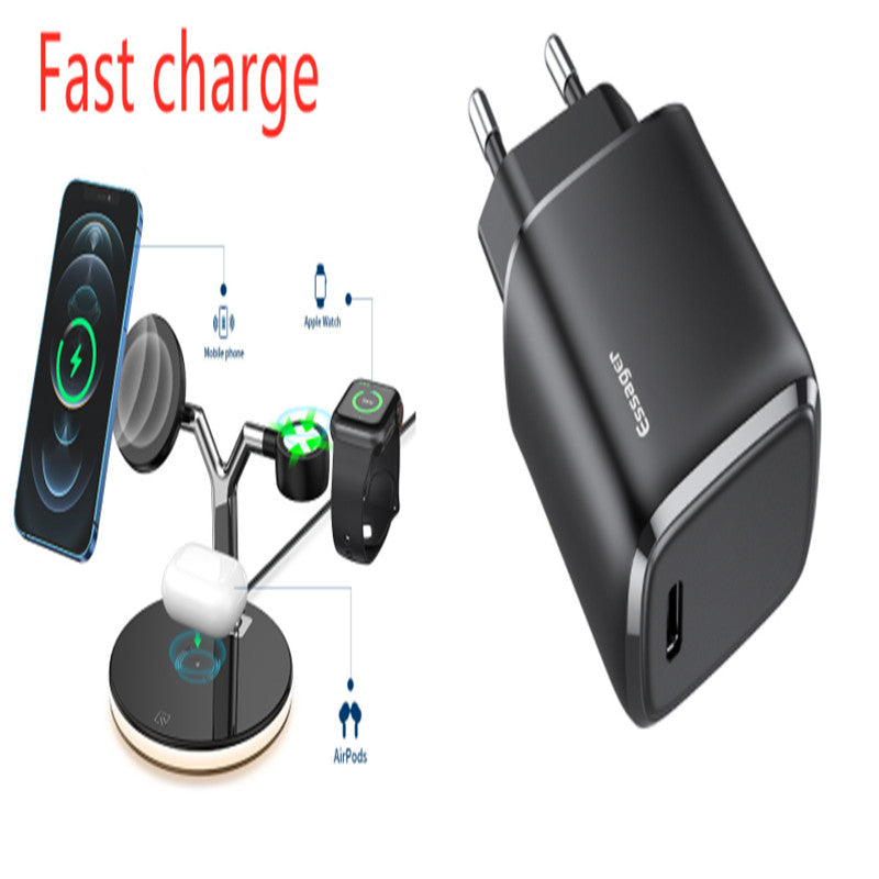 3-in-1 Wireless Charging Station – Fast Charge Stand for Phone, Watch & Earbuds