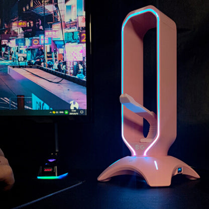 RGB Gaming Headphone Stand with LED Light