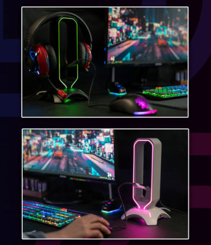 RGB Gaming Headphone Stand with LED Light