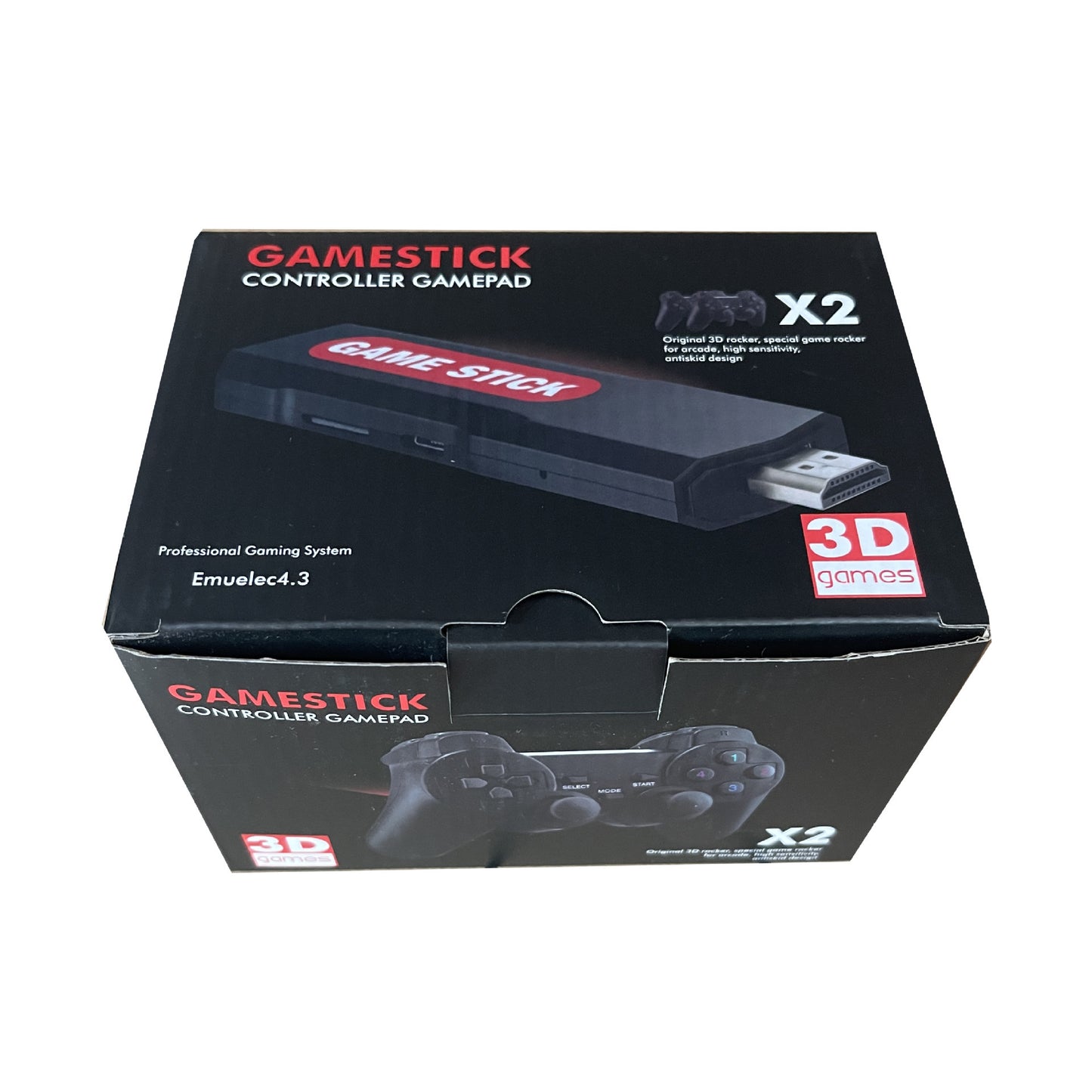 4K HD HDMI Game Stick Console with 2 Rechargeable Controllers – Home TV Gaming System