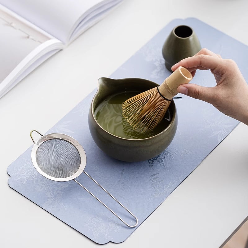 Matcha Tea Set – Bamboo Whisk, Bowl & Fine Mesh Strainer