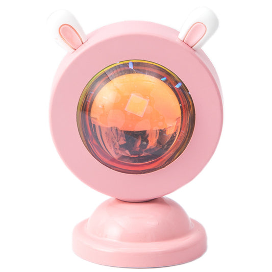 Cute Bunny Ear Sunset Lamp LED Night Light