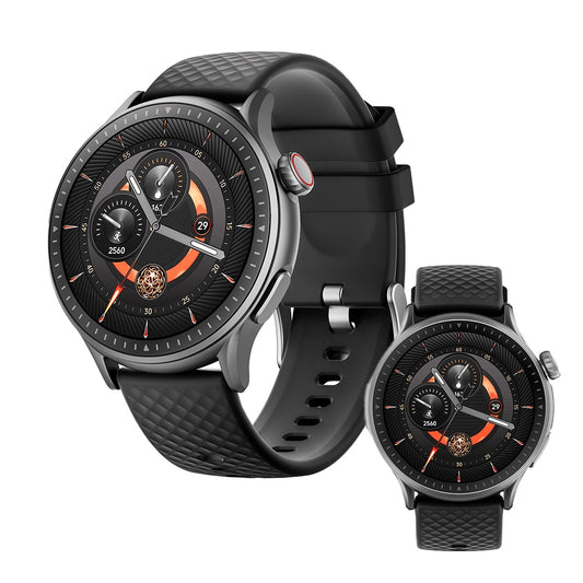 “Round AMOLED Smartwatch – 1.43″ HD, 3ATM Waterproof, Heart Rate Monitor”