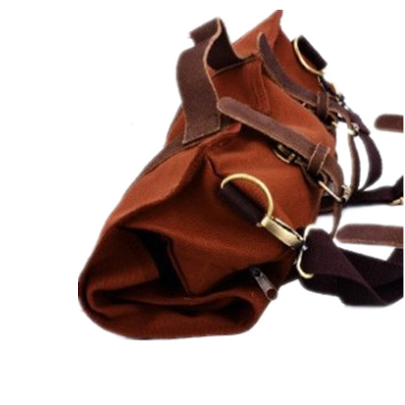 Canvas Leather Roll-Up Tool Bag – Portable Organizer for Tools & Accessories