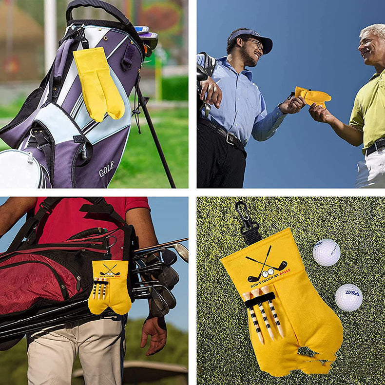 Funny Golf Tee Pouch – Clip-On Golf Accessory Bag with Tees Holder