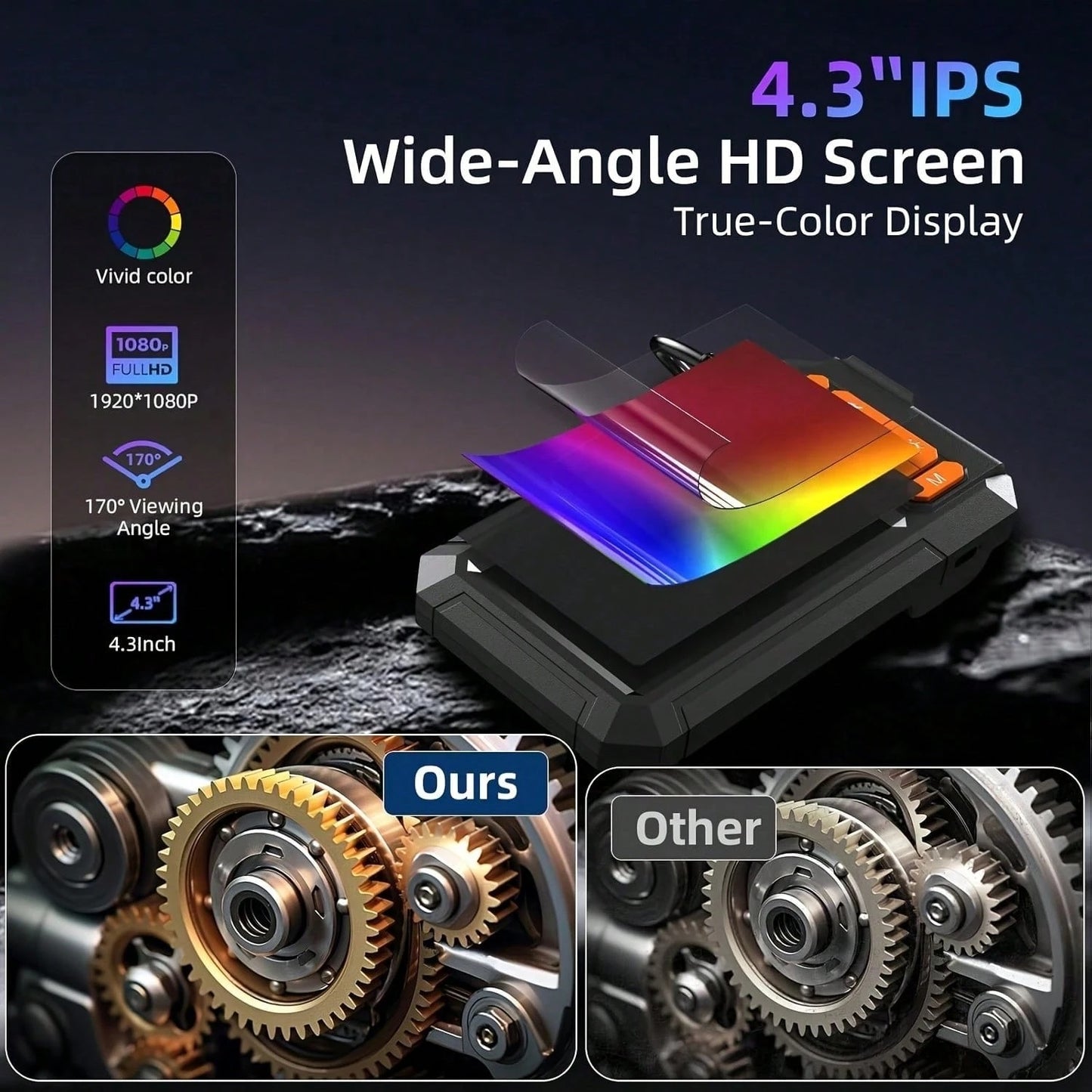 4.3″ HD Endoscope Inspection Camera (IP67 Waterproof)