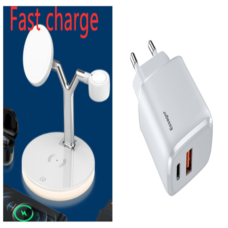 3-in-1 Wireless Charging Station – Fast Charge Stand for Phone, Watch & Earbuds