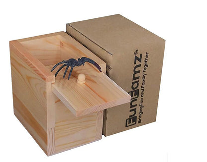Wooden Spider Prank Box – Scary Surprise Joke Gift