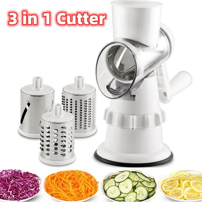 3 in 1 Manual Vegetable Slicer & Grater