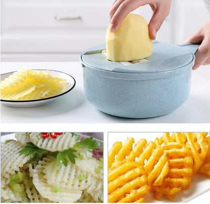 Multi-Function Vegetable Slicer with Storage Container