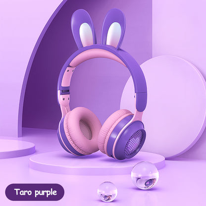 Cute LED Bunny Wireless Headphones Kids Rabbit
