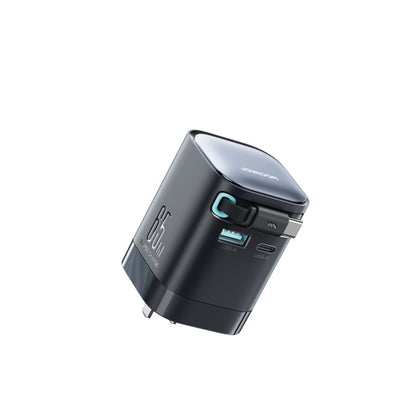 65W Fast Charger with Retractable Cable – USB-C & USB-A