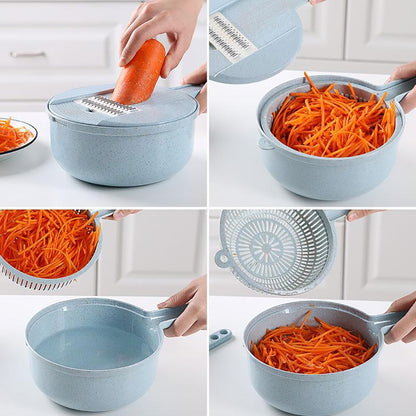 Multi-Function Vegetable Slicer with Storage Container