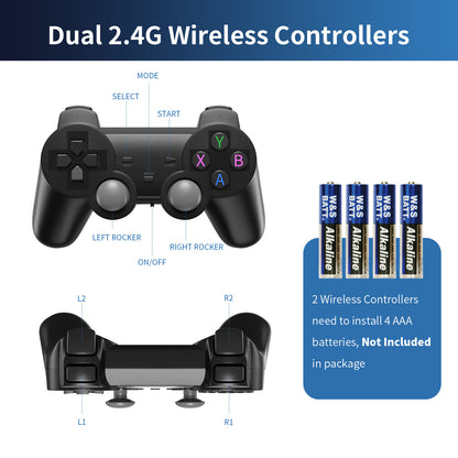 4K HD Wireless TV Game Console Stick with Built-in Games