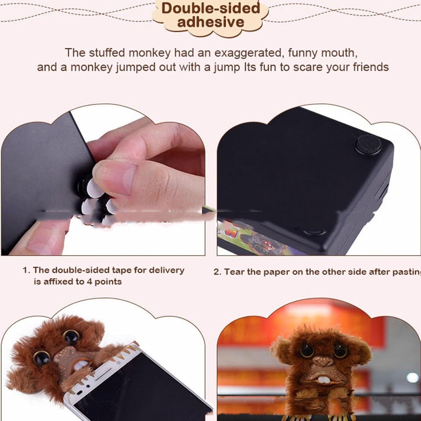 Scary Monkey Prank Toy – Halloween Surprise Pop-Up Toy for Jokes, Gifts & Party Fun