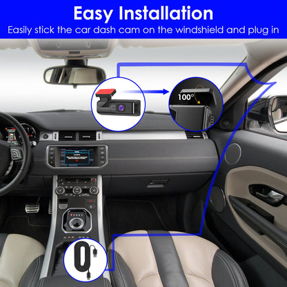 2K HD Car Dash Camera with WiFi & Night Vision