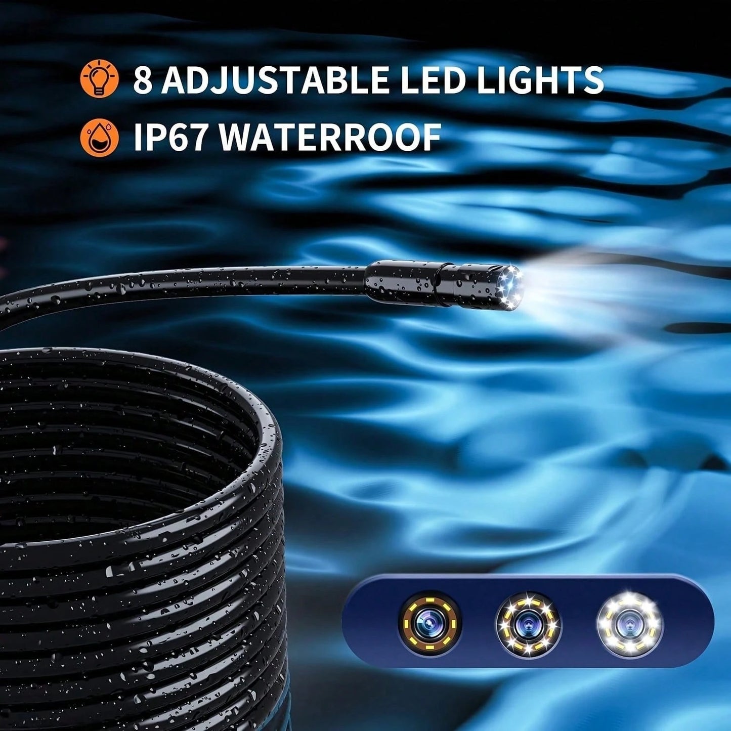 4.3″ HD Endoscope Inspection Camera (IP67 Waterproof)