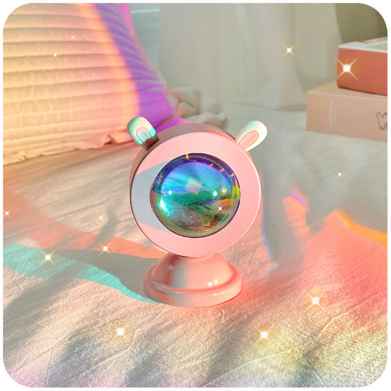 Cute Bunny Ear Sunset Lamp LED Night Light