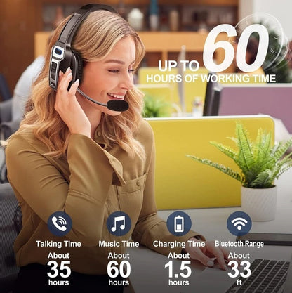 Trucker Bluetooth 5.2 Wireless Headset With Noise Cancelling