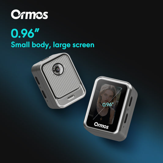 Ormos S131 Ultra-Light Mini Wearable Camera with 0.96” IPS Screen