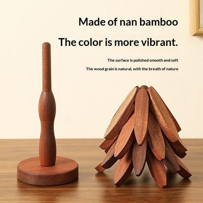 Decorative Wooden Tree Trivet – Heat Resistant Table Mat